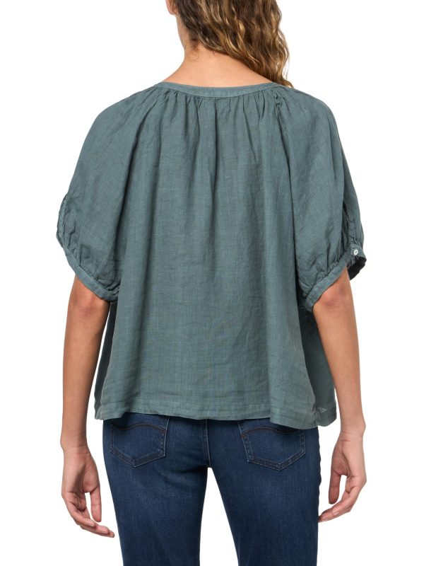 Velvet Women Woven Linen Top - Image 4