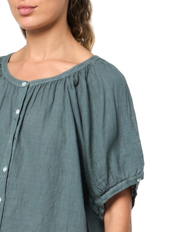 Velvet Women Woven Linen Top - Image 3