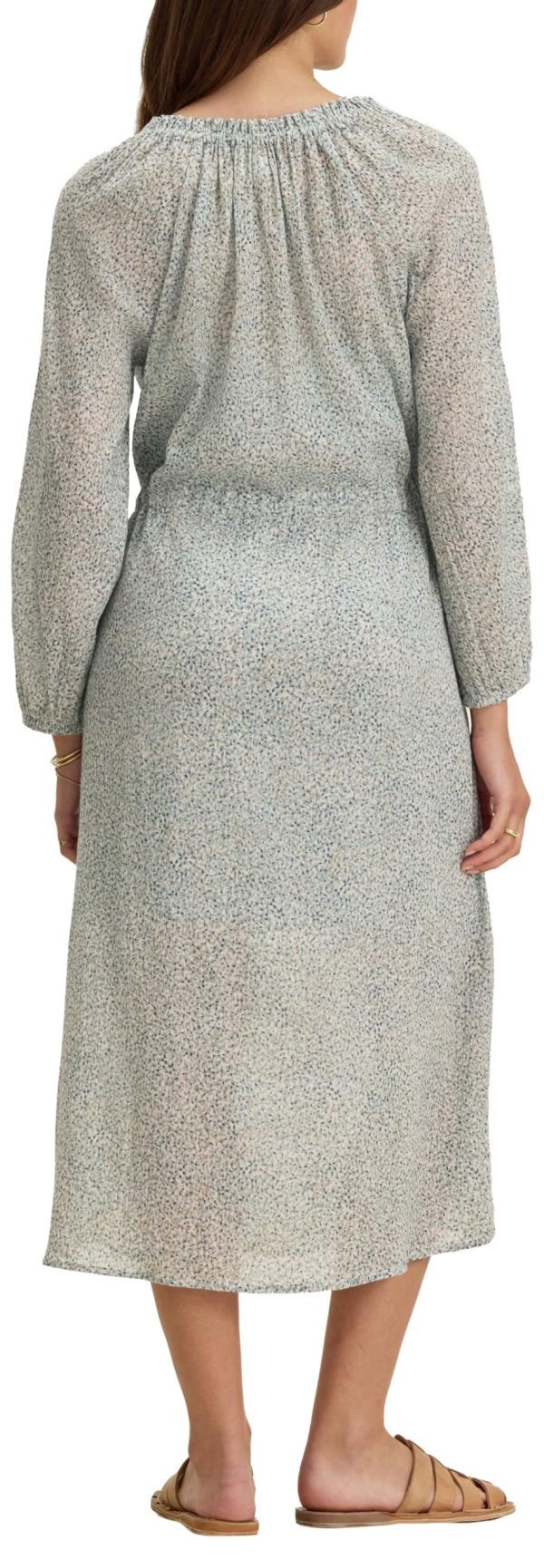 Women Printed Pleated Tulle Dress - Image 3