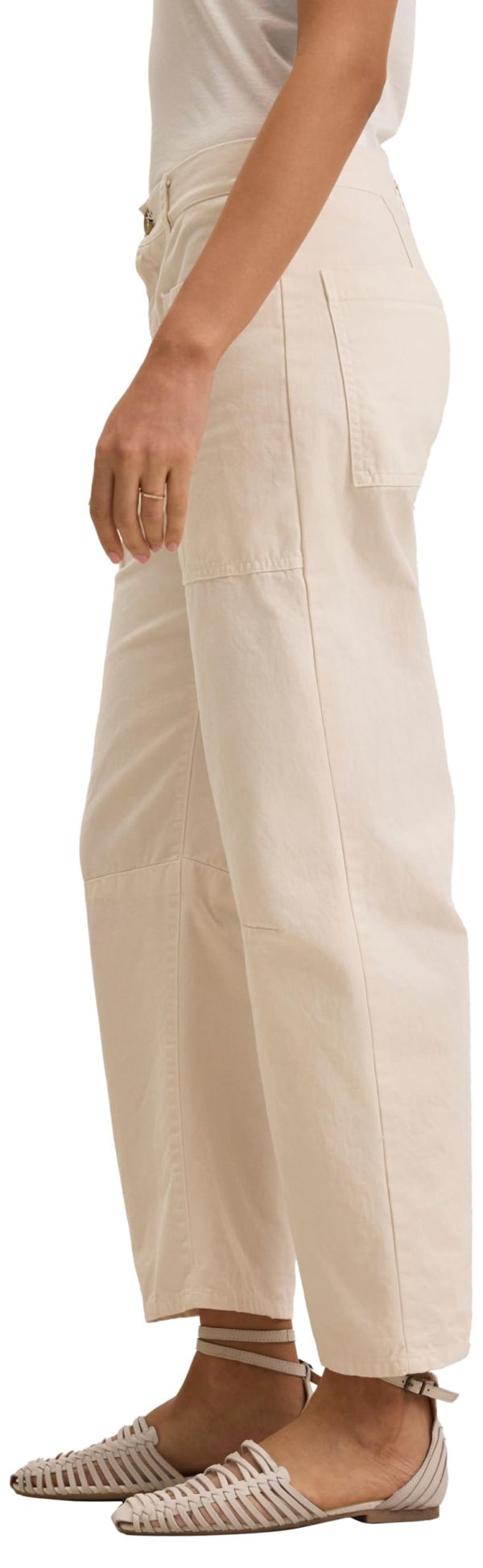 Women's Beige Twill Pants - Image 4