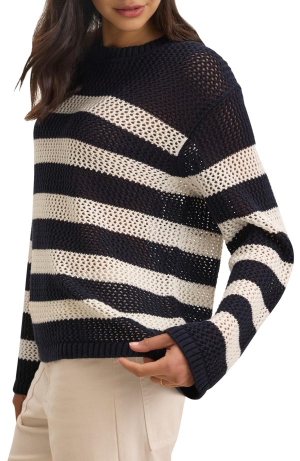 Women's Cotton Cashmere Mesh Sweater - Image 2