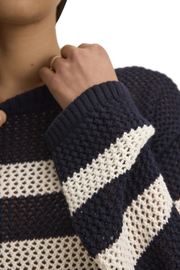 Women's Cotton Cashmere Mesh Sweater - Image 4