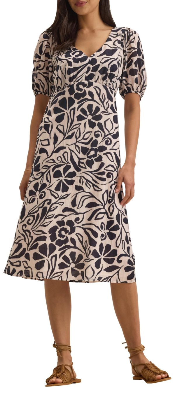 Women's Indian Print Cotton Tulle Dress