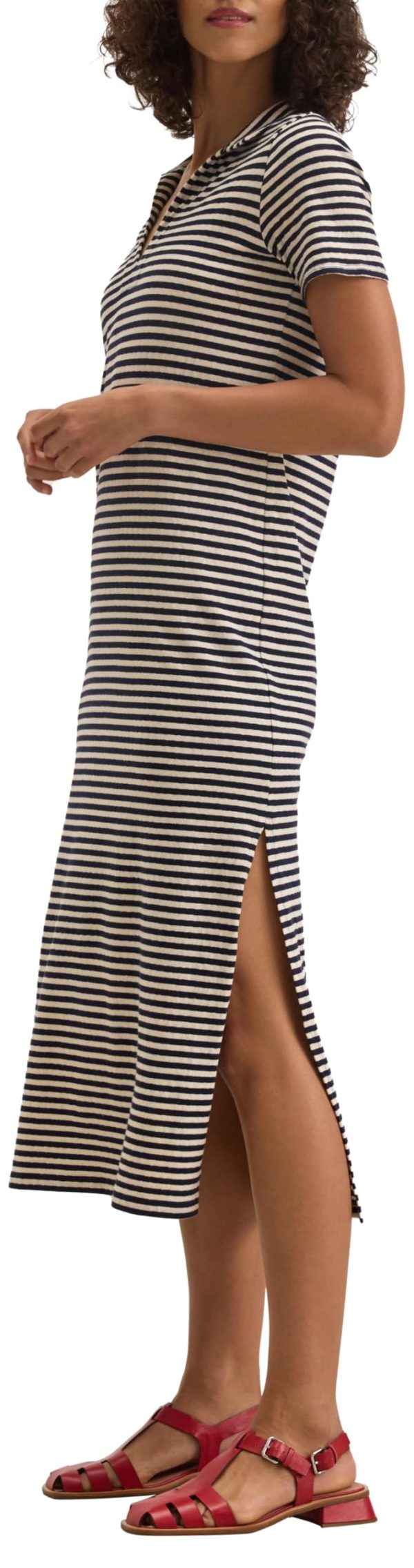 Women's Striped T-Shirt Dress - Image 2