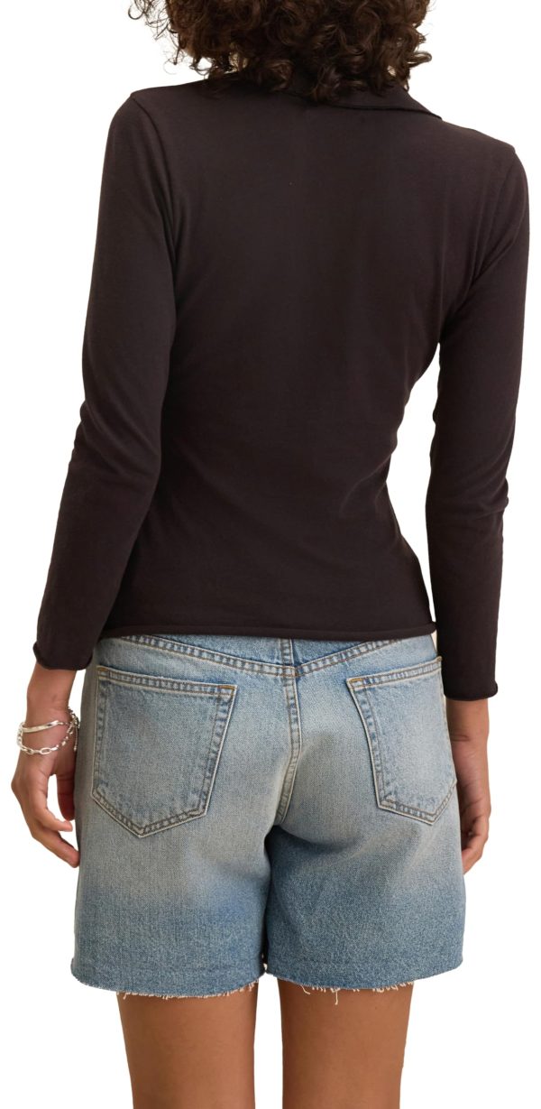Women's Velvet Polo Shirt - Image 3