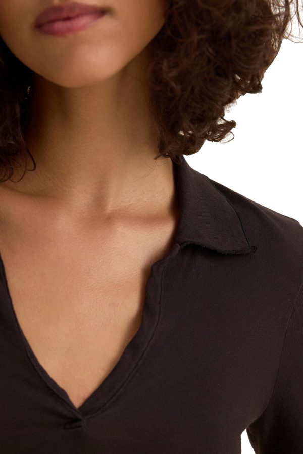 Women's Velvet Polo Shirt - Image 4
